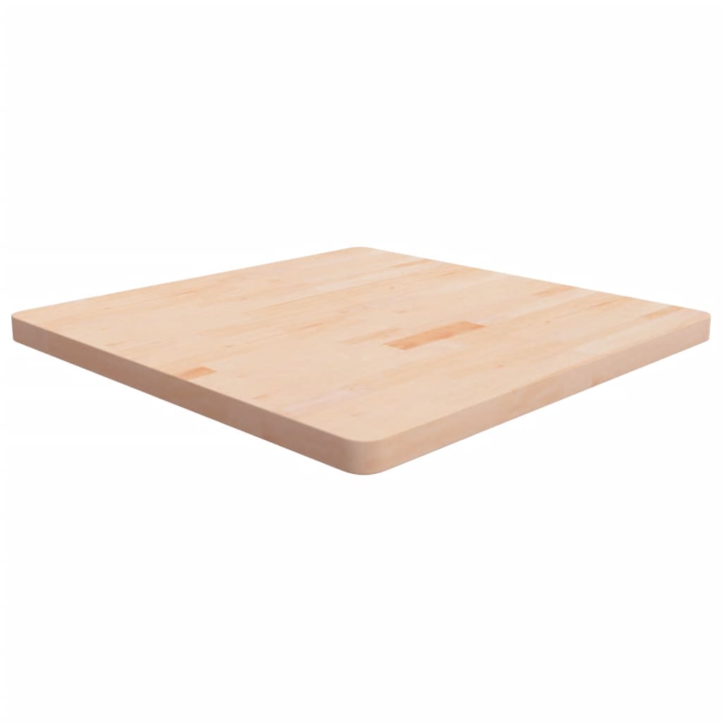 Tischplatte Quadratisch 80x80x4 cm Eichenholz Unbehandelt