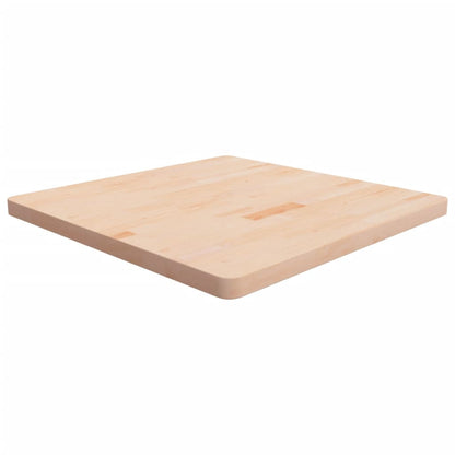 Tischplatte Quadratisch 80x80x4 cm Eichenholz Unbehandelt