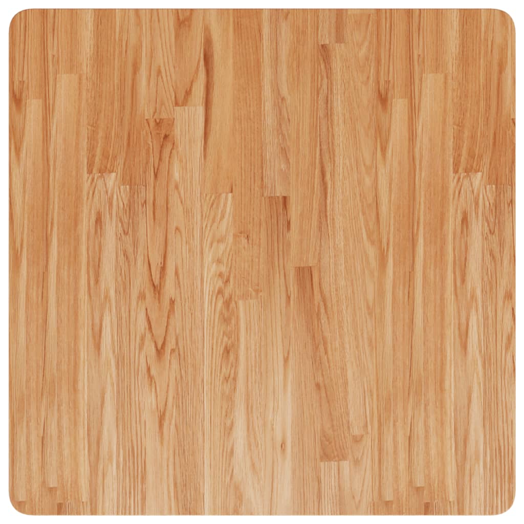 Tischplatte Quadratisch Hellbraun 70x70x1,5cm Behandelte Eiche