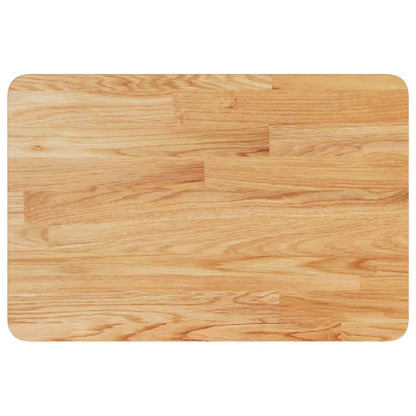 Waschtischplatte Hellbraun 60x40x1,5 cm Massivholz Behandelt