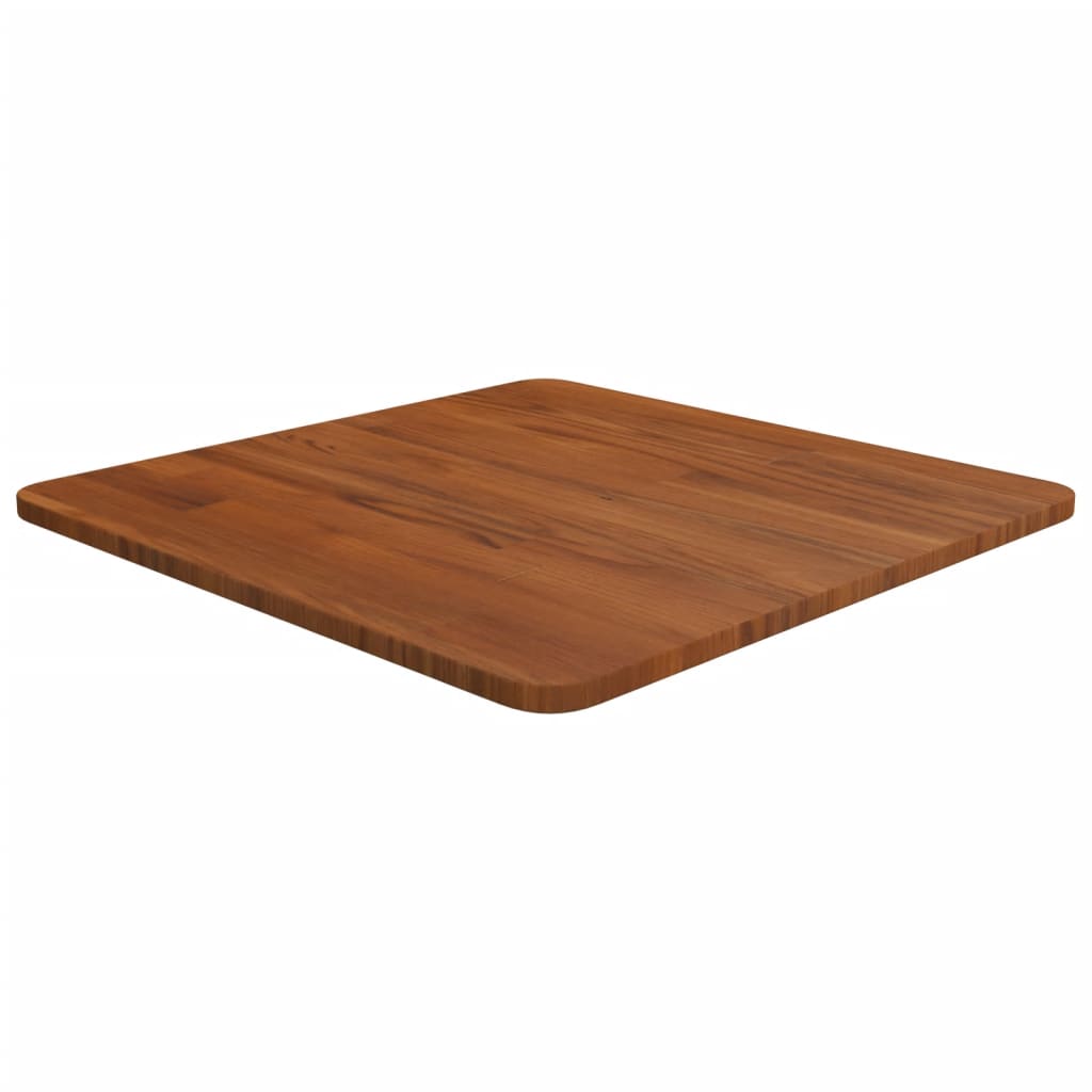 Tischplatte Quadratisch Dunkelbraun 50x50x1,5cm Eiche Behandelt