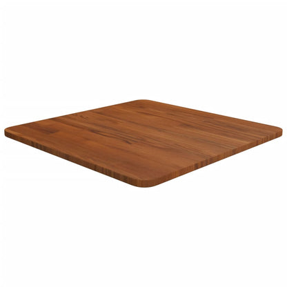 Tischplatte Quadratisch Dunkelbraun 50x50x1,5cm Eiche Behandelt