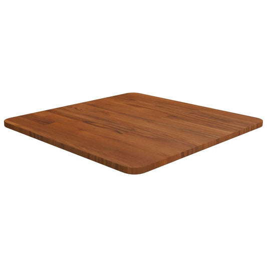 Tischplatte Quadratisch Dunkelbraun 50x50x1,5cm Eiche Behandelt