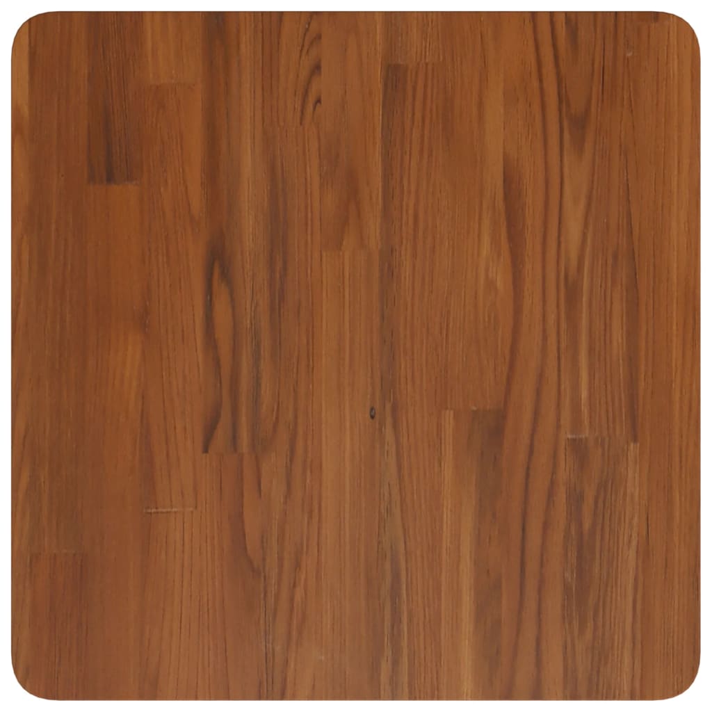 Tischplatte Quadratisch Dunkelbraun 50x50x1,5cm Eiche Behandelt