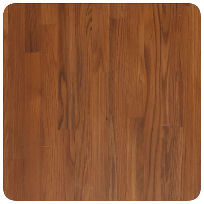 Tischplatte Quadratisch Dunkelbraun 50x50x1,5cm Eiche Behandelt