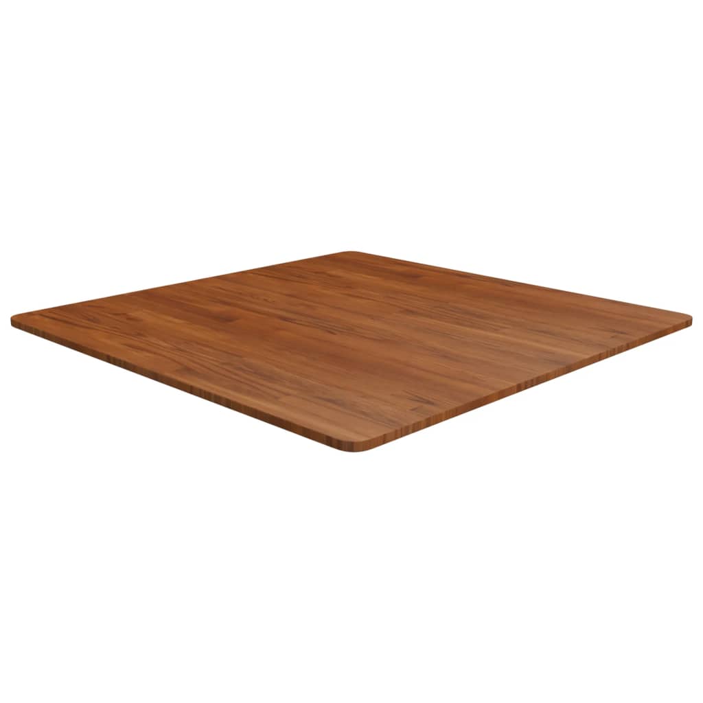 Tischplatte Quadratisch Dunkelbraun 90x90x1,5cm Eiche Behandelt