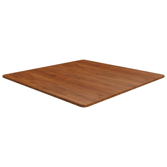 Tischplatte Quadratisch Dunkelbraun 90x90x1,5cm Eiche Behandelt