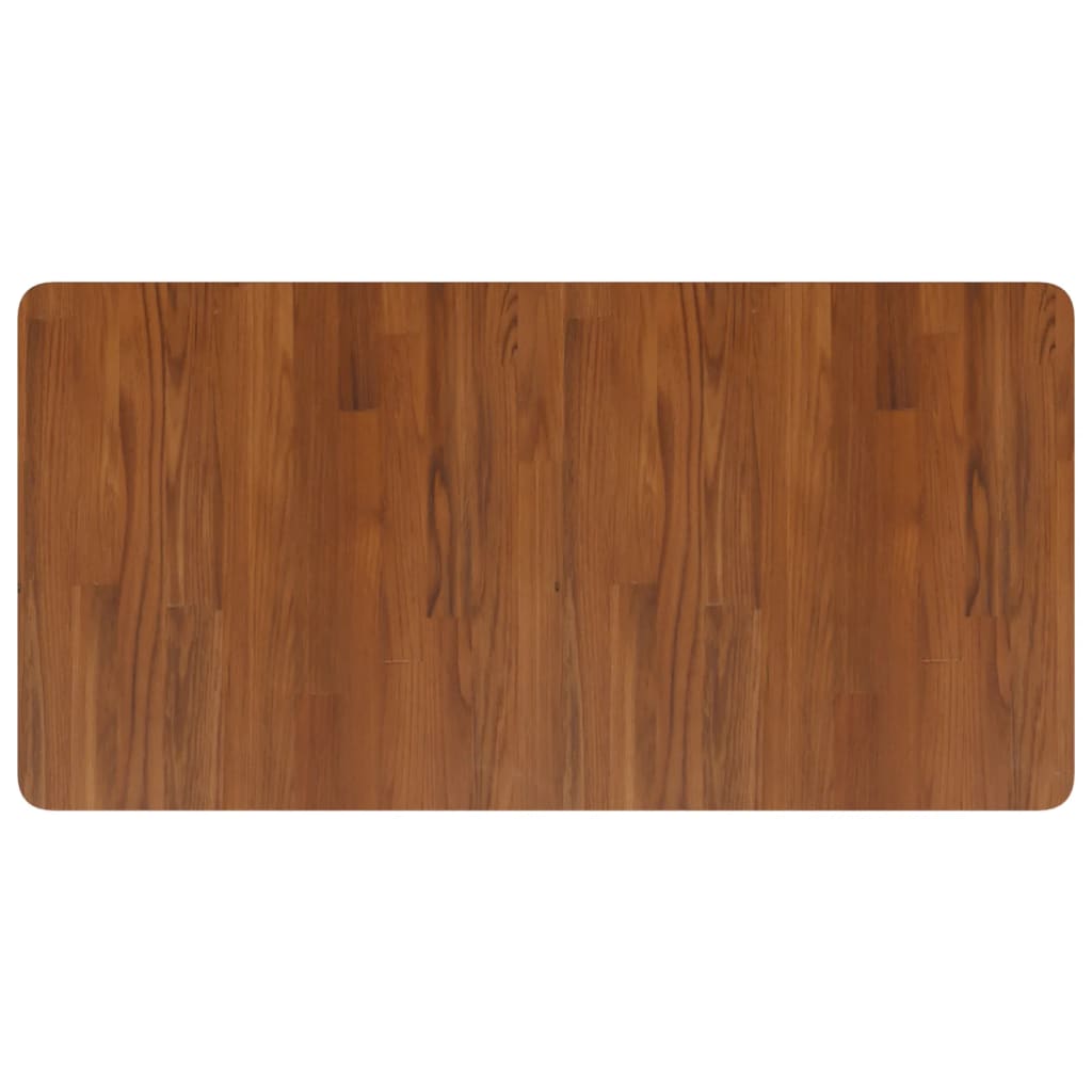 Waschtischplatte Dunkelbraun 100x50x1,5 cm Massivholz Behandelt