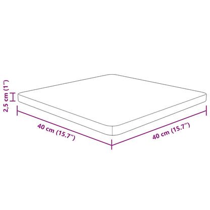 Tischplatte Quadratisch Hellbraun 40x40x2,5cm Behandelte Eiche