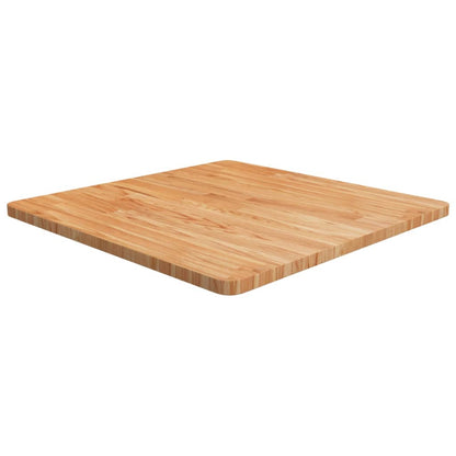 Tischplatte Quadratisch Hellbraun 70x70x2,5cm Behandelte Eiche