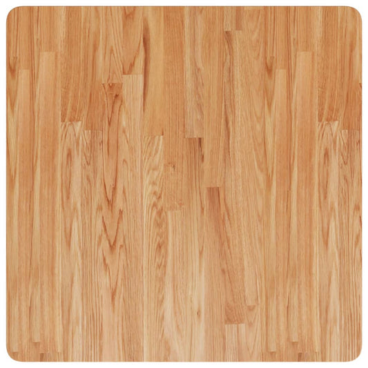 Tischplatte Quadratisch Hellbraun 70x70x2,5cm Behandelte Eiche