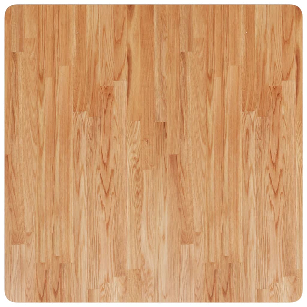 Tischplatte Quadratisch Hellbraun 80x80x2,5cm Behandelte Eiche
