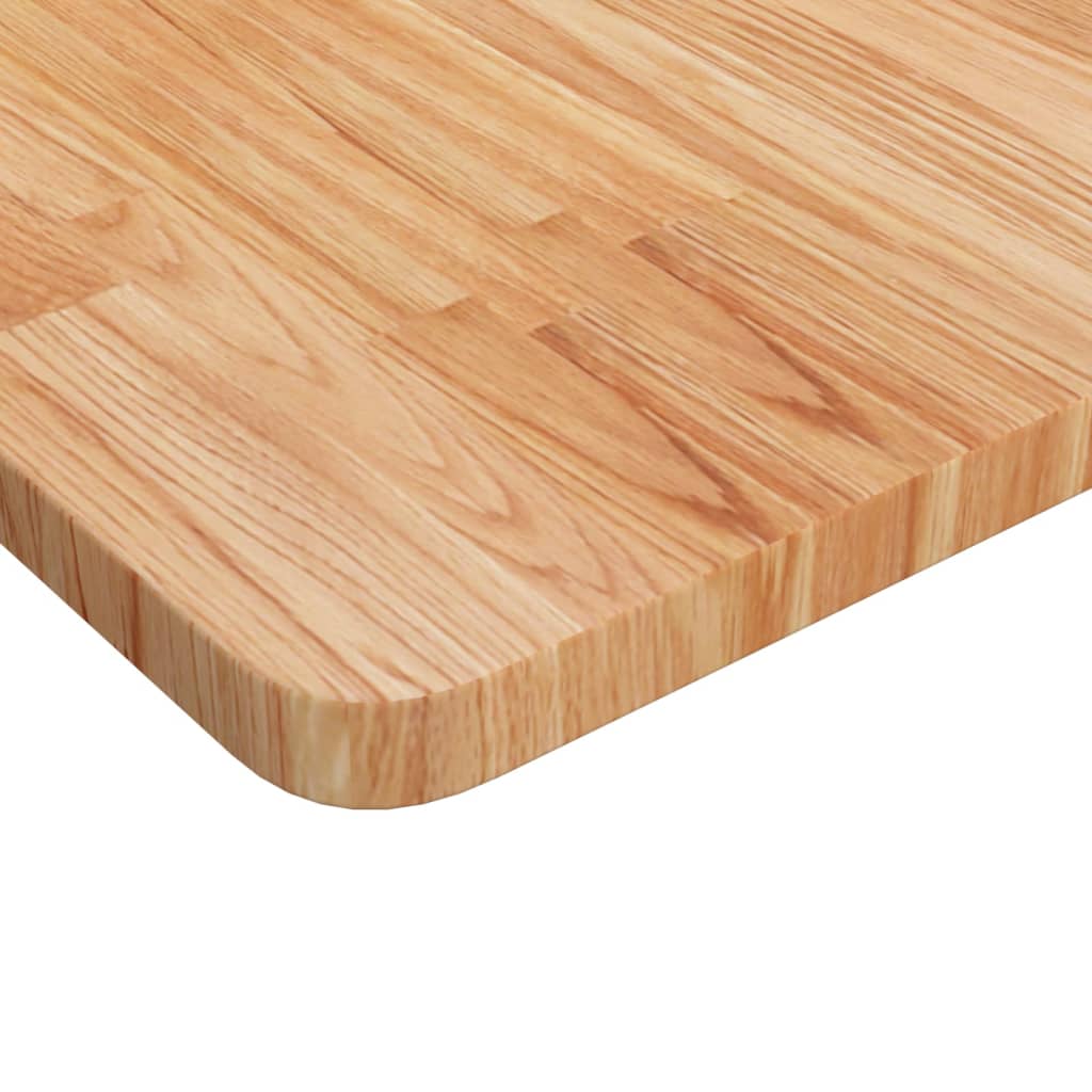 Tischplatte Quadratisch Hellbraun 80x80x2,5cm Behandelte Eiche
