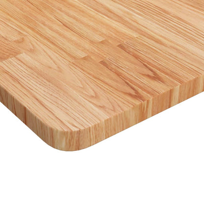 Tischplatte Quadratisch Hellbraun 80x80x2,5cm Behandelte Eiche