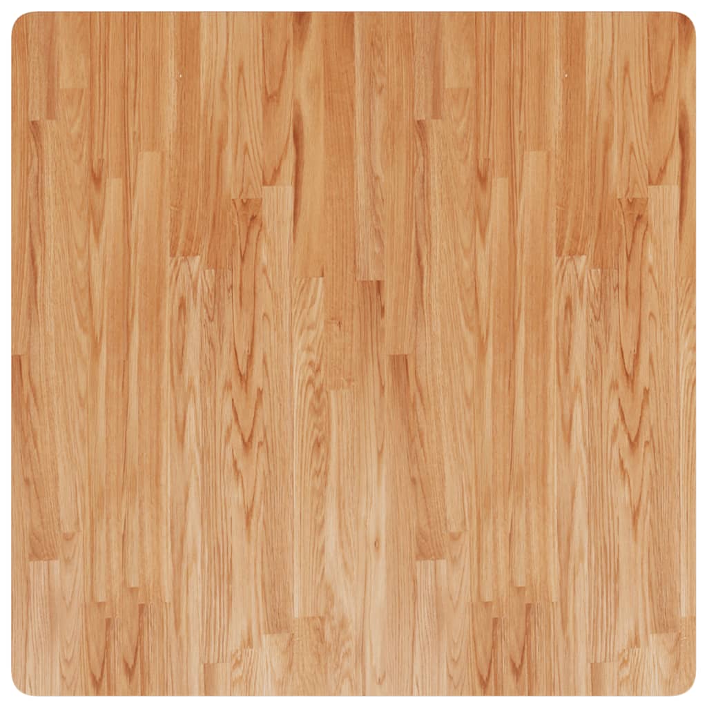 Tischplatte Quadratisch Hellbraun 90x90x2,5cm Behandelte Eiche