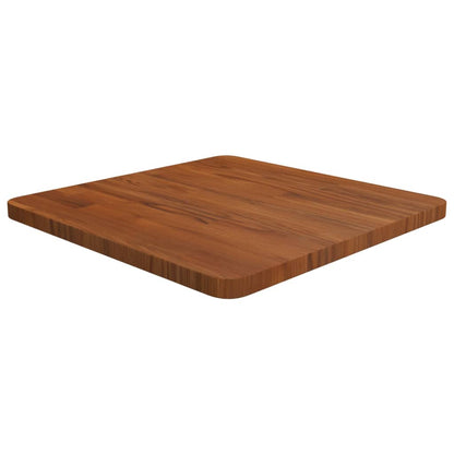 Tischplatte Quadratisch Dunkelbraun 50x50x2,5cm Eiche Behandelt