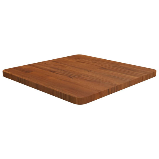 Tischplatte Quadratisch Dunkelbraun 50x50x2,5cm Eiche Behandelt