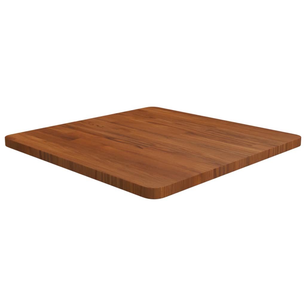 Tischplatte Quadratisch Dunkelbraun 60x60x2,5cm Eiche Behandelt