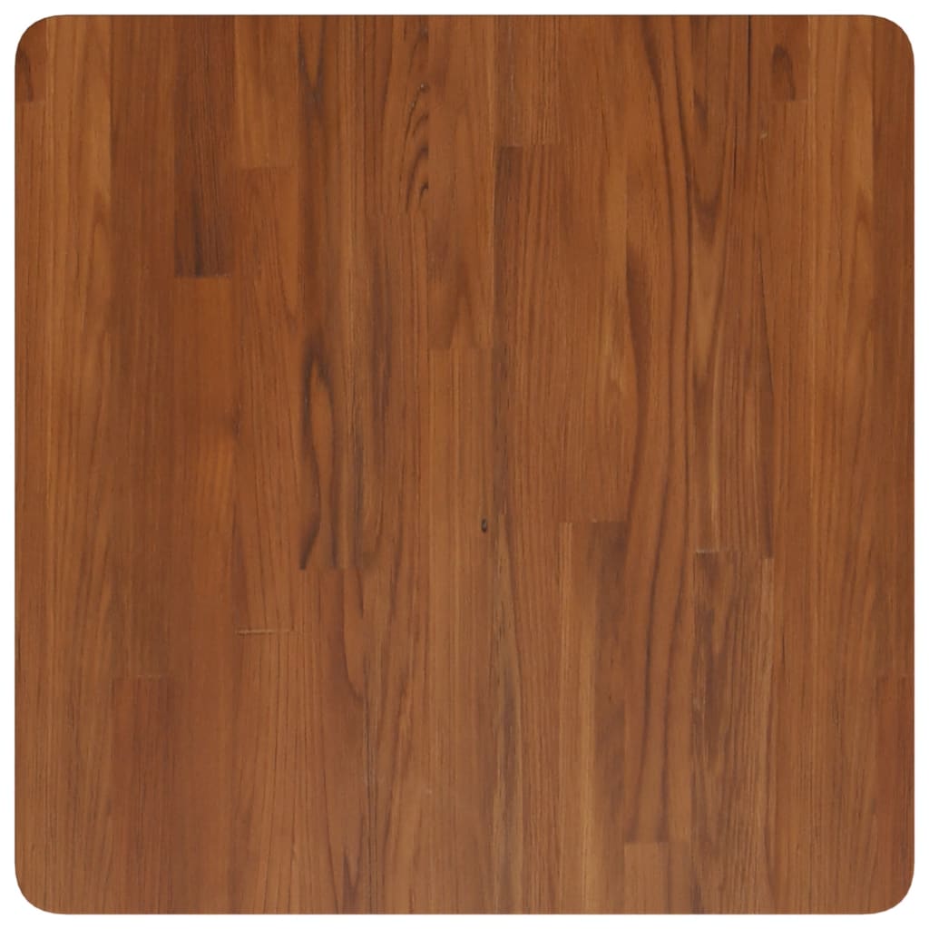 Tischplatte Quadratisch Dunkelbraun 60x60x2,5cm Eiche Behandelt