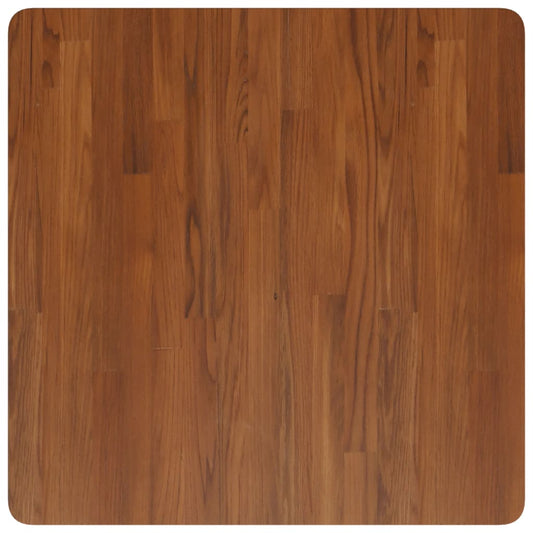 Tischplatte Quadratisch Dunkelbraun 70x70x2,5cm Eiche Behandelt