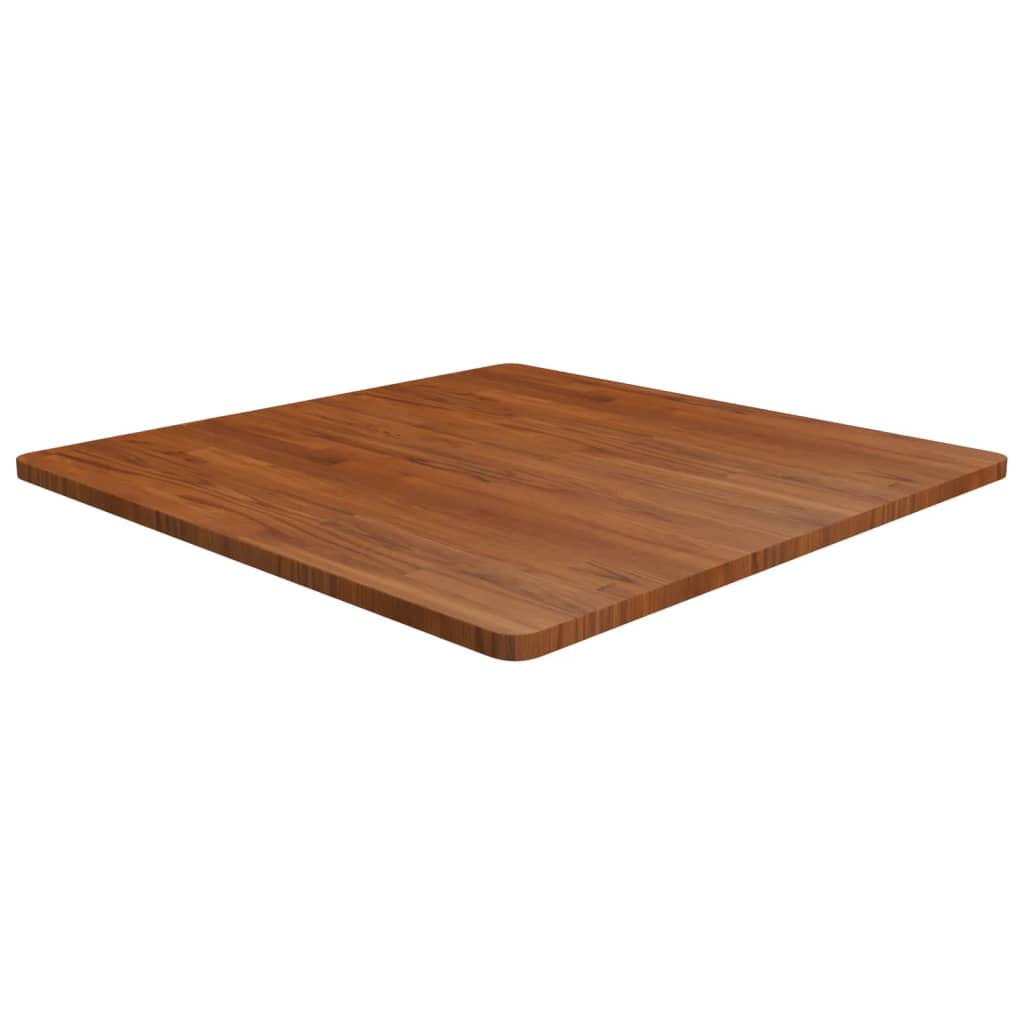 Tischplatte Quadratisch Dunkelbraun 90x90x2,5cm Eiche Behandelt