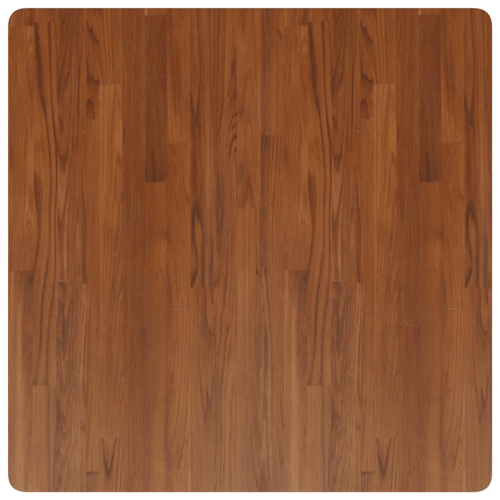 Tischplatte Quadratisch Dunkelbraun 90x90x2,5cm Eiche Behandelt
