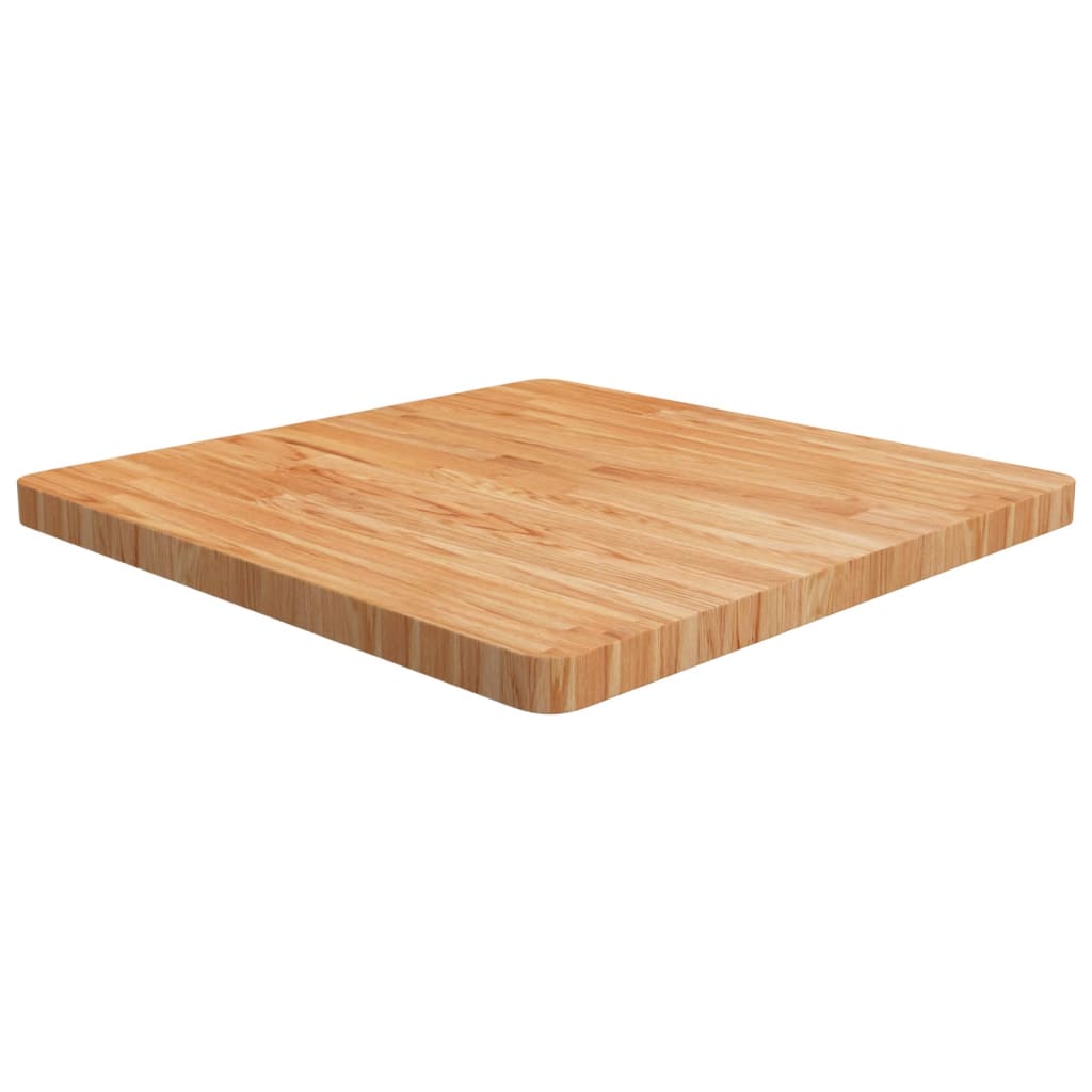 Tischplatte Quadratisch Hellbraun 70x70x4cm Behandelte Eiche