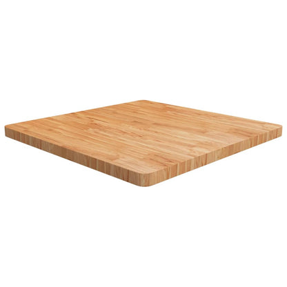 Tischplatte Quadratisch Hellbraun 80x80x4cm Behandelte Eiche