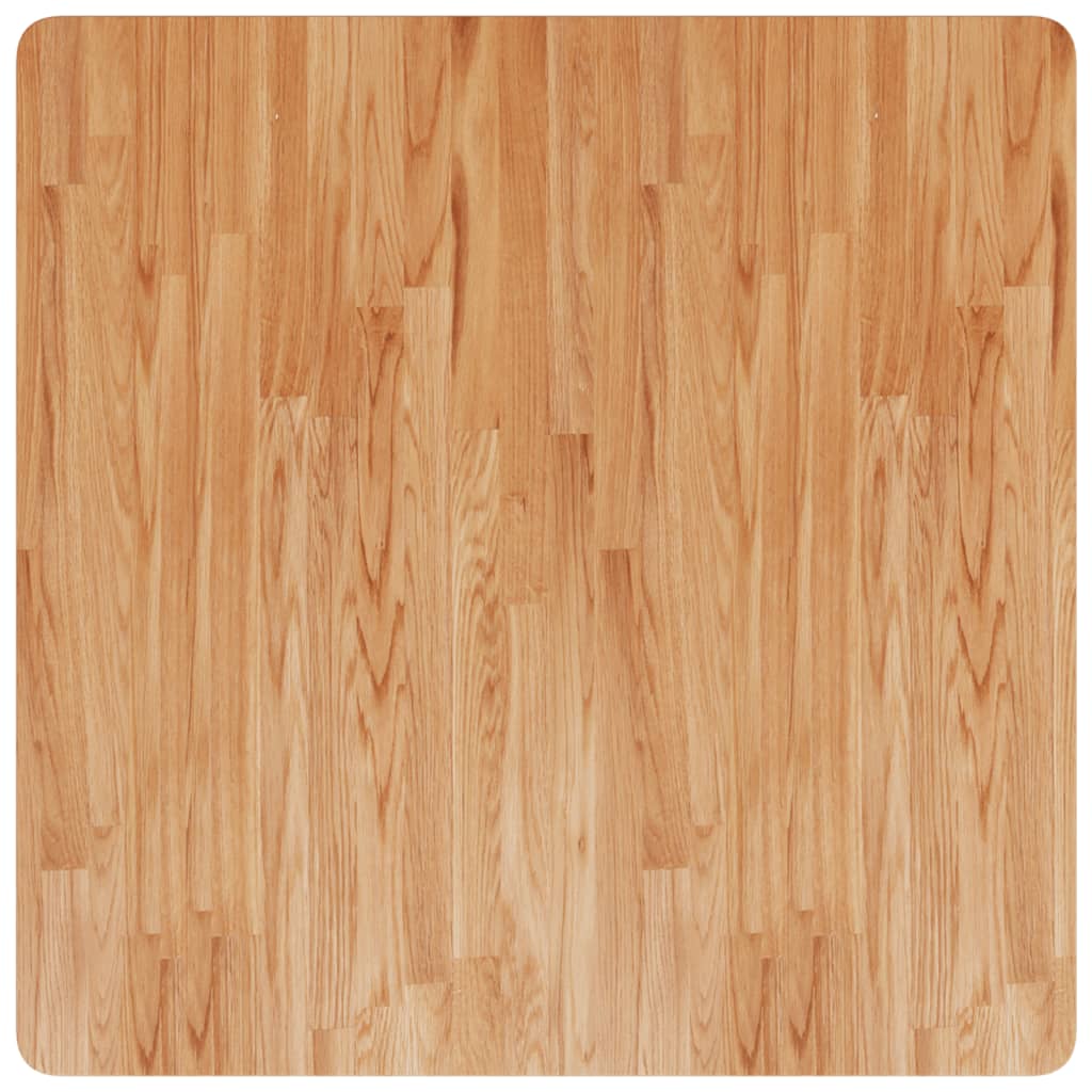 Tischplatte Quadratisch Hellbraun 80x80x4cm Behandelte Eiche