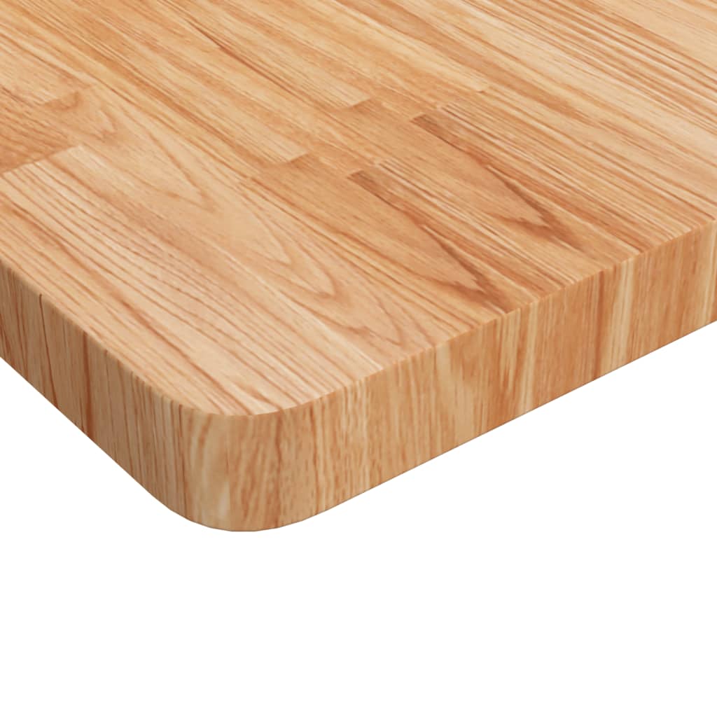 Tischplatte Quadratisch Hellbraun 80x80x4cm Behandelte Eiche