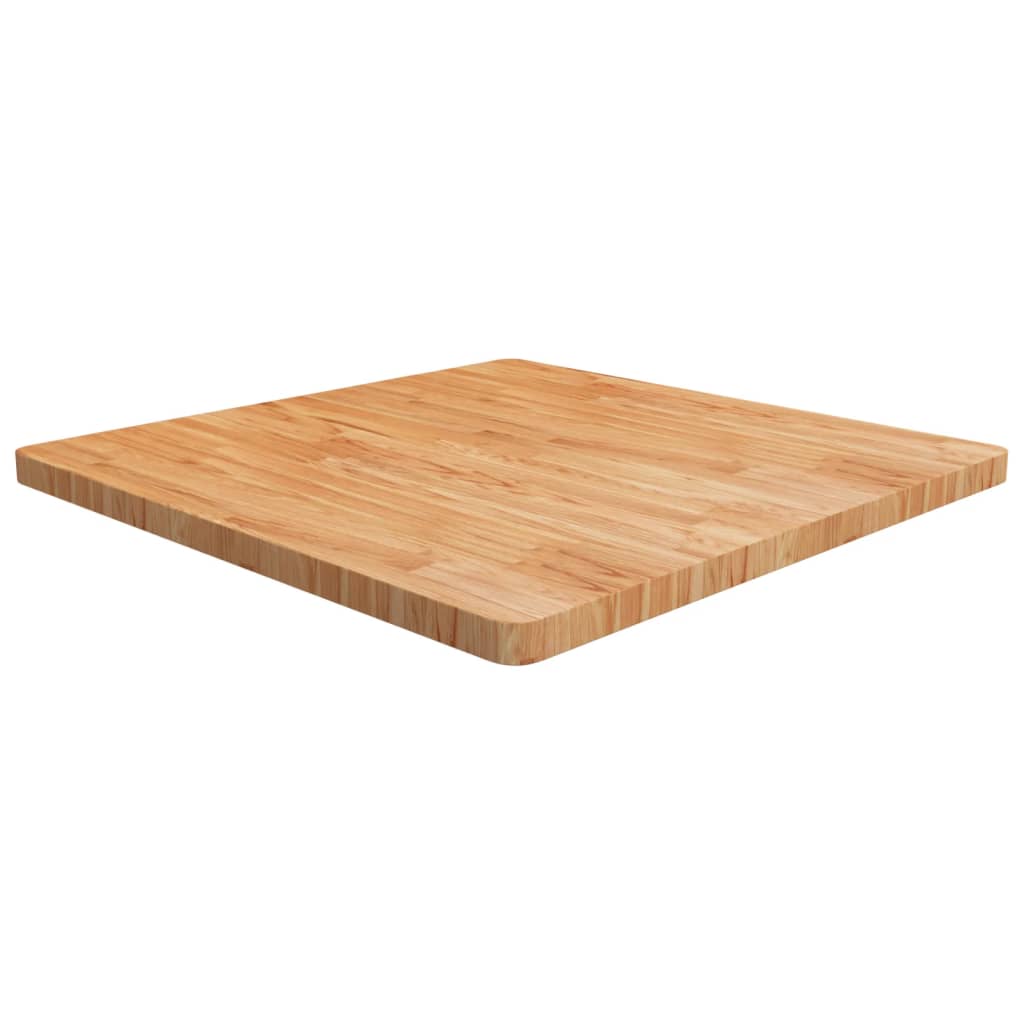 Tischplatte Quadratisch Hellbraun 90x90x4cm Behandelte Eiche
