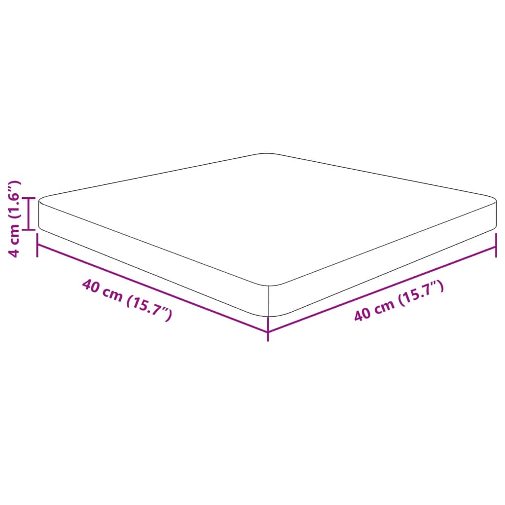 Tischplatte Quadratisch Dunkelbraun 40x40x4cm Behandelte Eiche