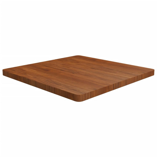 Tischplatte Quadratisch Dunkelbraun 80x80x4cm Behandelte Eiche
