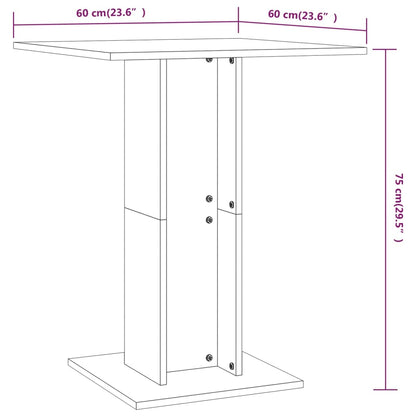 Bistrotisch Braun Eichen-Optik 60x60x75 cm Holzwerkstoff