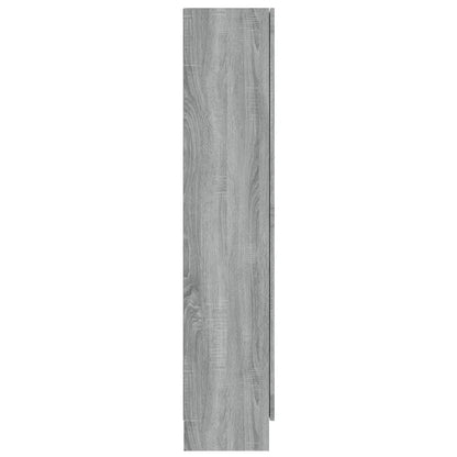 Vitrinenschrank Grau Sonoma 82,5x30,5x150 cm Holzwerkstoff