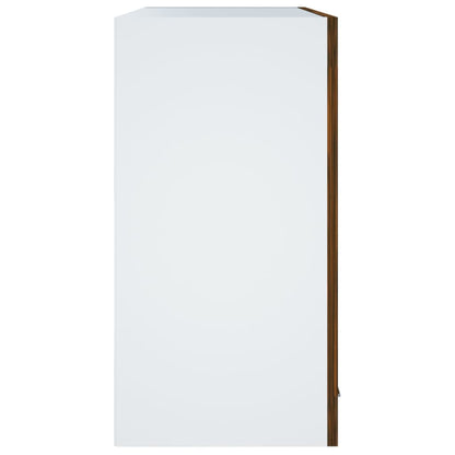 Hängeschrank Lyon Glas Räuchereiche 60x31x60 cm Holzwerkstoff