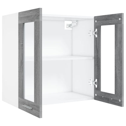 Hängeschrank Lyon Glas Grau Sonoma 60x31x60 cm Holzwerkstoff