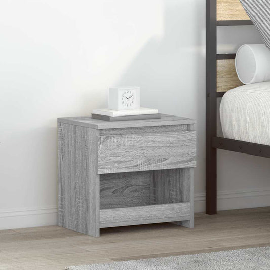 Nachttische 2 Stk. Grau Sonoma 40x30x39 cm Holzwerkstoff