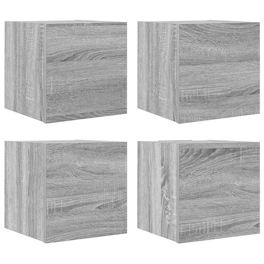 TV-Wandschränke 4 Stk. Grau Sonoma 30,5x30x30 cm