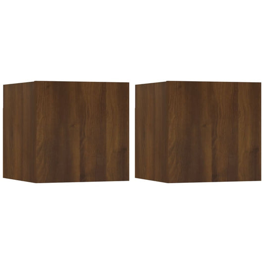 TV overskabe 2 stk Brun eg look 30,5x30x30 cm