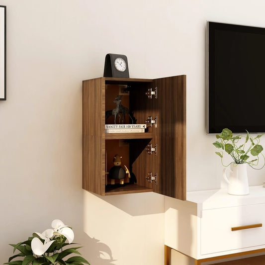 TV overskabe 2 stk Brun eg look 30,5x30x30 cm