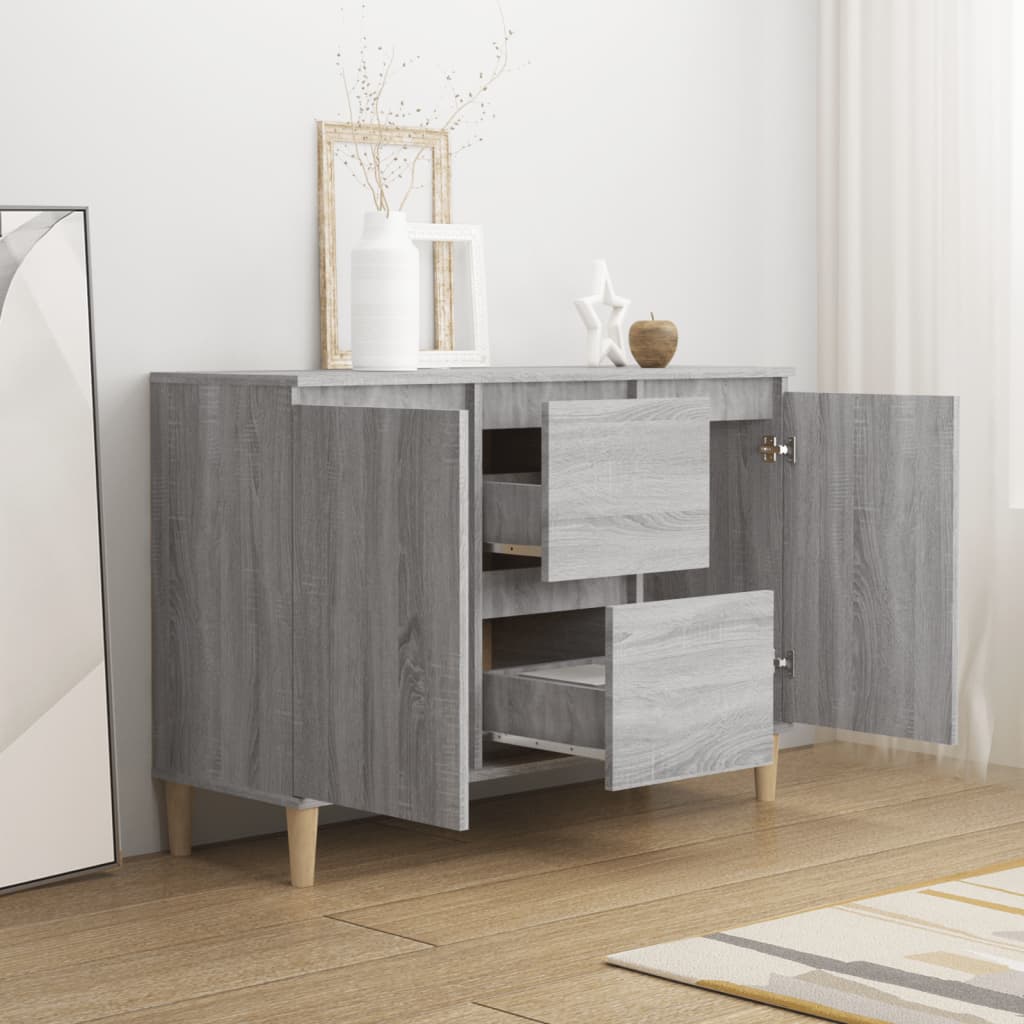 Skænk Grå Sonoma 101x35x70 cm træmateriale