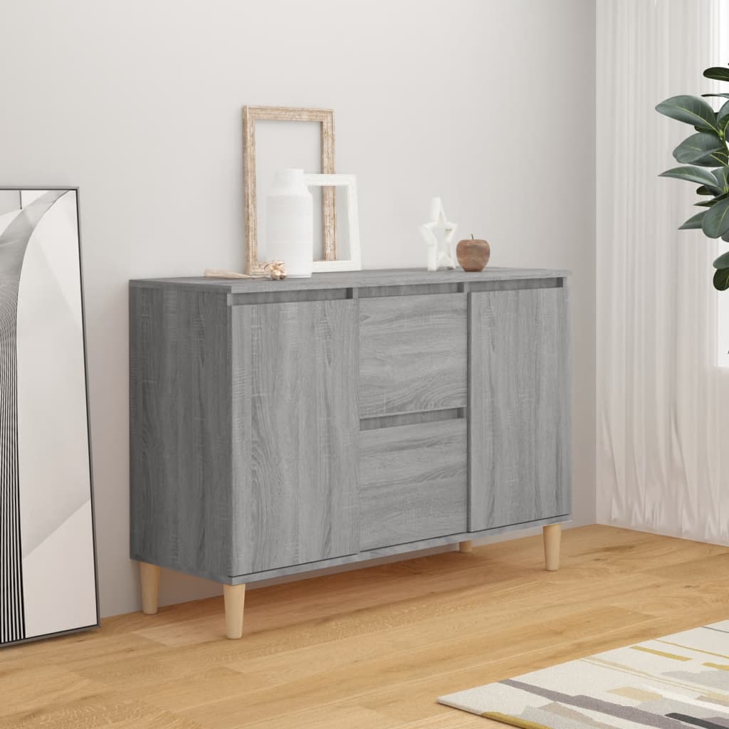 Skænk Grå Sonoma 101x35x70 cm træmateriale