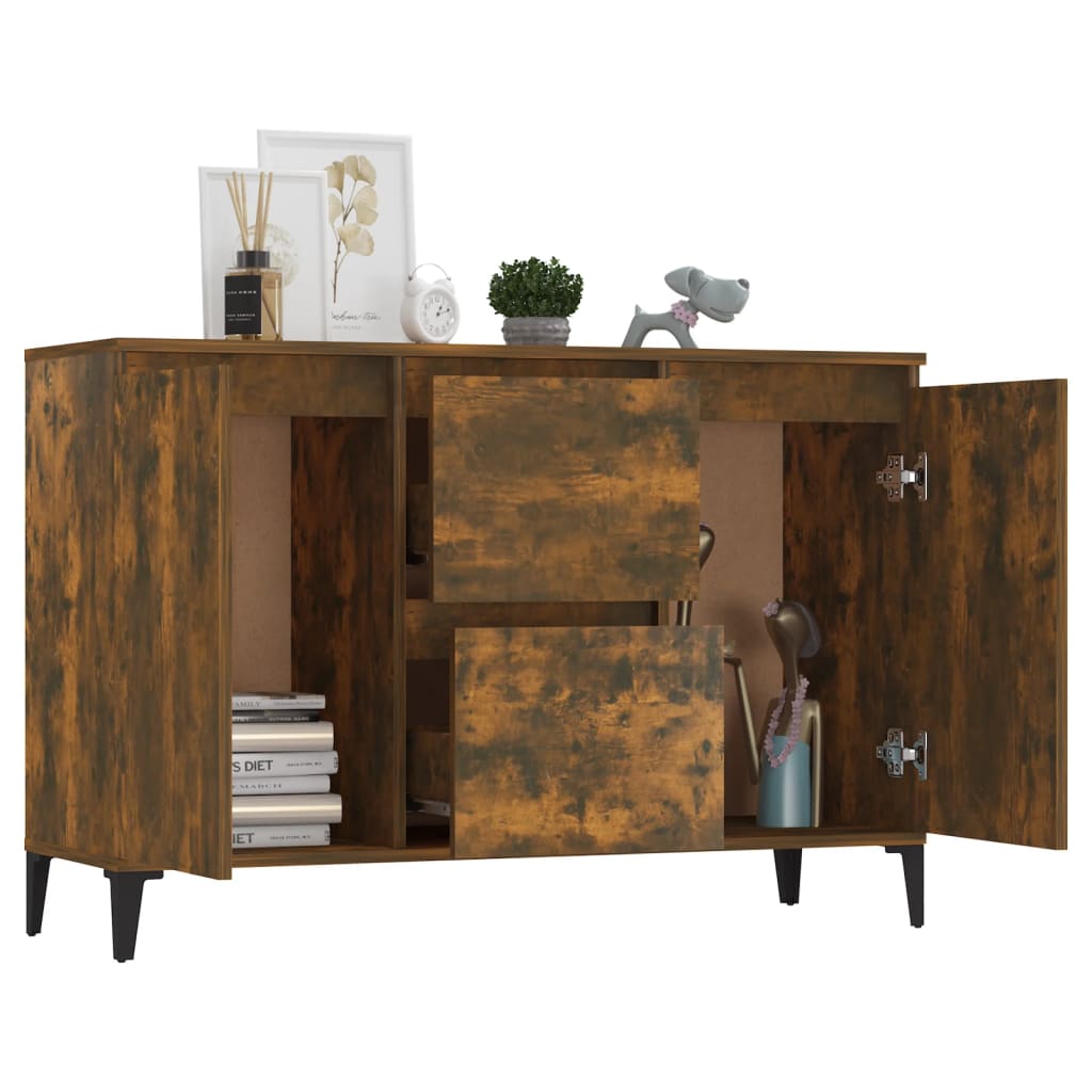 Sideboard Räuchereiche 102x35x70 cm Holzwerkstoff