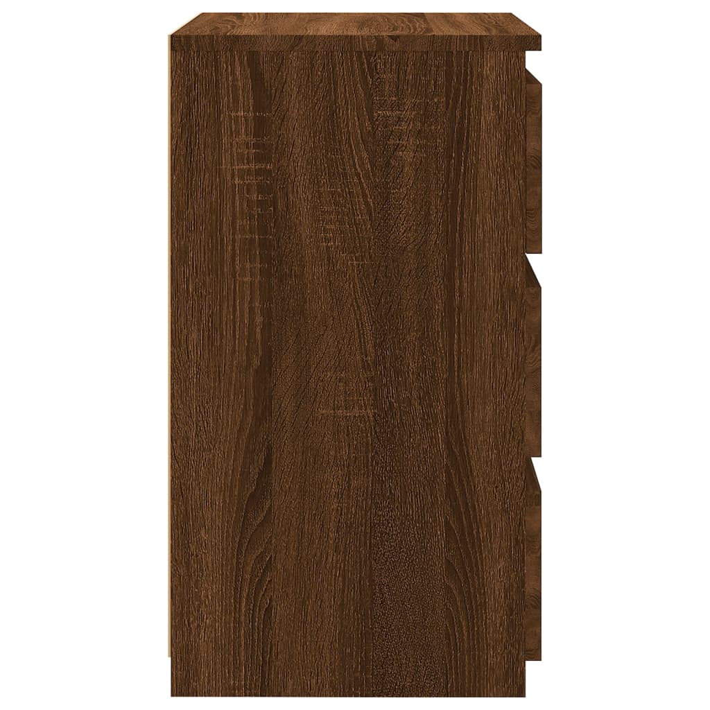 Nachttisch Braun Eichen-Optik 40x35x62,5 cm Holzwerkstoff
