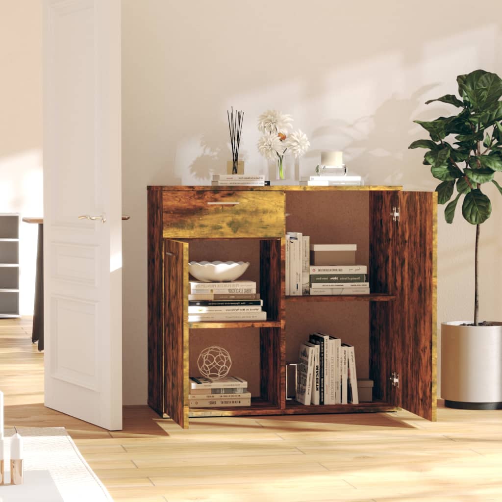 Sideboard Räuchereiche 80x36x75 cm Holzwerkstoff