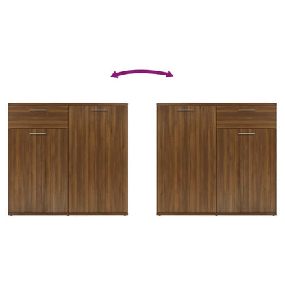 Sideboard Braun Eichen-Optik 80x36x75 cm Holzwerkstoff
