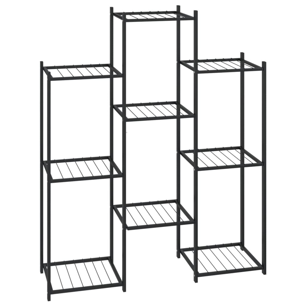 Blomsterstativ 83x25x100 cm Sort Jern