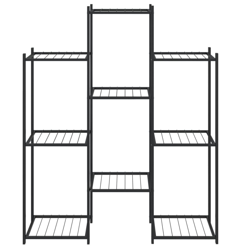 Blomsterstativ 83x25x100 cm Sort Jern