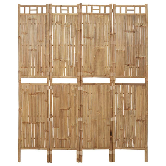 4-delt Rumdeler Bambus 160x180 cm